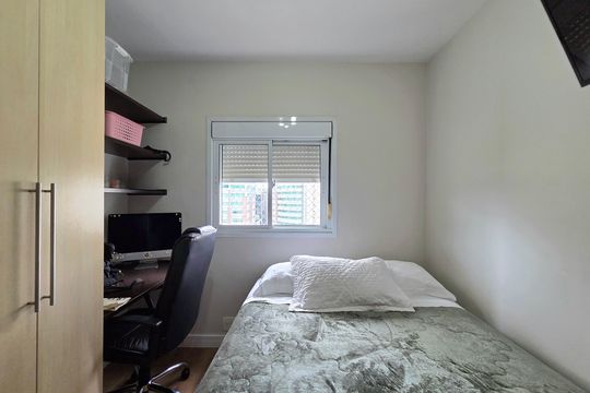 Venda de apartamento mobiliado na Vila Olímpia com 3 quartos, piscina e academia no condomínio. — Quarto 3