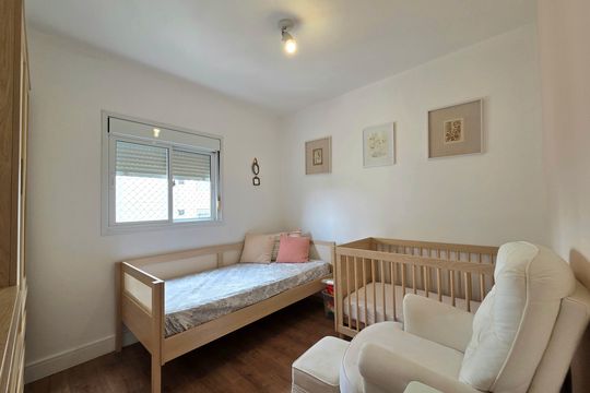 Venda de apartamento mobiliado na Vila Olímpia com 3 quartos, piscina e academia no condomínio. — Quarto 2