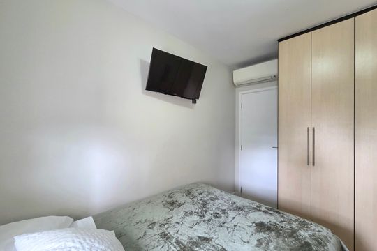 Venda de apartamento mobiliado na Vila Olímpia com 3 quartos, piscina e academia no condomínio. — Quarto 3