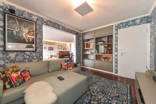 Venda de apartamento mobiliado no Brooklin Novo com 3 quartos. — Quarto 1 - Sala de TV