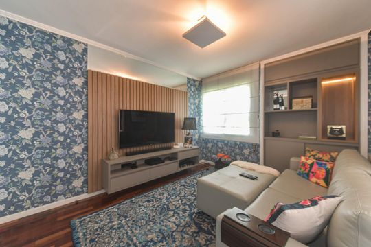 Venda de apartamento mobiliado no Brooklin Novo com 3 quartos. — Quarto 1 - Sala de TV