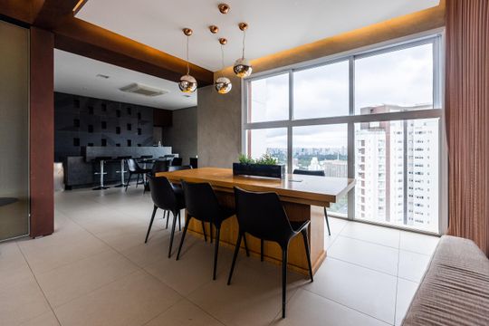 Apartamento mobiliado para comprar no Paraíso, 2 quartos, 1 suíte. — Salão de Festas 2