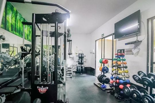 Comprar apartamento mobiliado com 2 quartos e piscina no condomínio. — Área comum - Academia