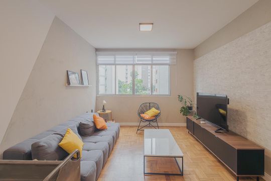 Aluguel: apartamento mobiliado no Jardim Paulista, 2 quartos (1 suíte). — foto 1