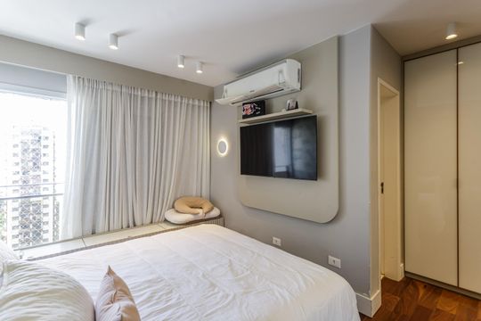 Venda de apartamento no Recanto Paraíso: 2 quartos, piscina, churrasqueira, aceita pets. — Quarto Suíte