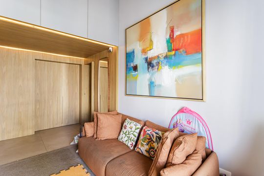 Venda de apartamento no Recanto Paraíso: 2 quartos, piscina, churrasqueira, aceita pets. — Sala