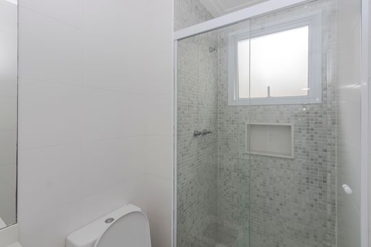 Apartamento mobiliado para comprar no Brooklin, com 3 quartos, varanda e piscina. — Banheiro da Suíte 3