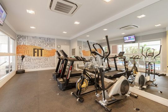 Apartamento mobiliado para comprar no Brooklin, com 3 quartos, varanda e piscina. — Academia