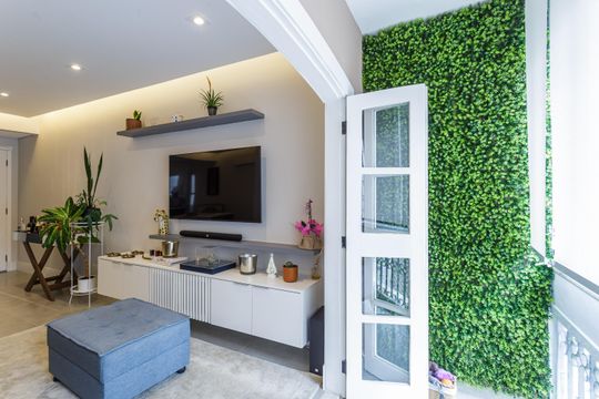 Compra apartamento mobiliado no Itaim Bibi, 2 quartos. — Sala