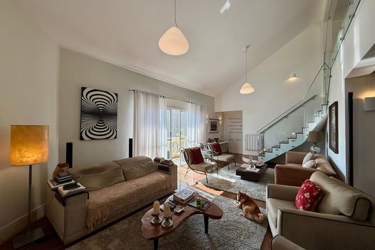 Venda de apartamento mobiliado no Brooklin com 4 quartos, 2 suítes, academia, piscina, garden e closet. — Sala