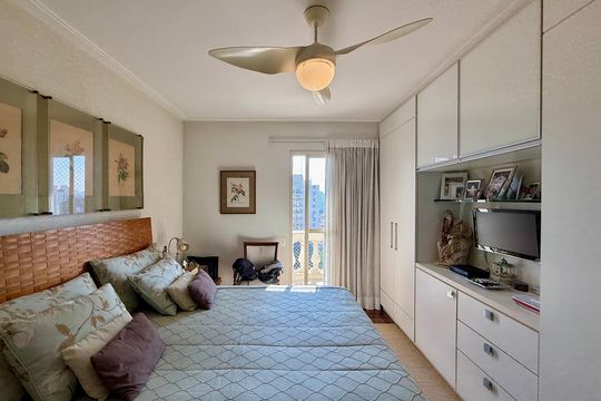 Venda de apartamento mobiliado no Brooklin com 4 quartos, 2 suítes, academia, piscina, garden e closet. — Suíte 