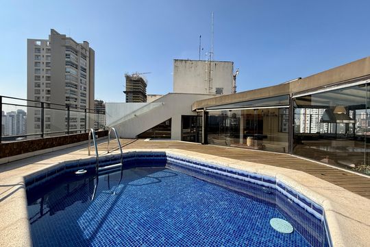 Venda de apartamento mobiliado no Brooklin com 4 quartos, 2 suítes, academia, piscina, garden e closet. — Terraço