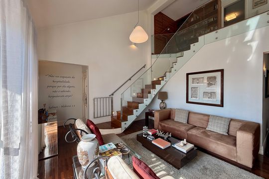 Venda de apartamento mobiliado no Brooklin com 4 quartos, 2 suítes, academia, piscina, garden e closet. — Sala