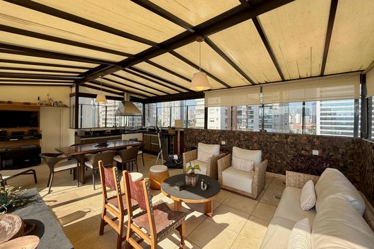 Venda de apartamento mobiliado no Brooklin com 4 quartos, 2 suítes, academia, piscina, garden e closet. — Terraço