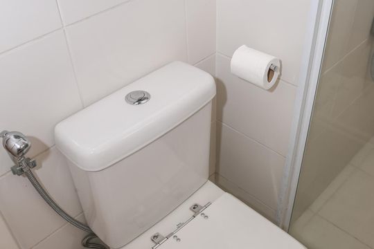 Apartamento com 2 quartos e piscina no condomínio, ideal para comprar. — Banheiro da Suíte 1