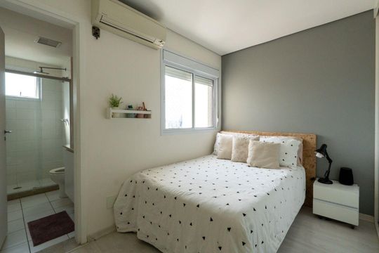 Venda de apartamento mobiliado com 2 quartos e quintal. Churrasqueira e academia no condomínio. — foto 11