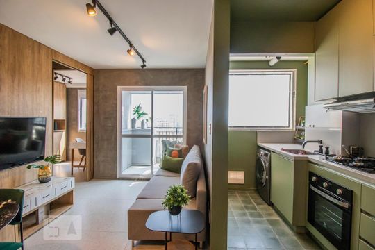 Compra apartamento mobiliado na Vila Clementino com 2 quartos, varanda gourmet e piscina no condomínio. — foto 1