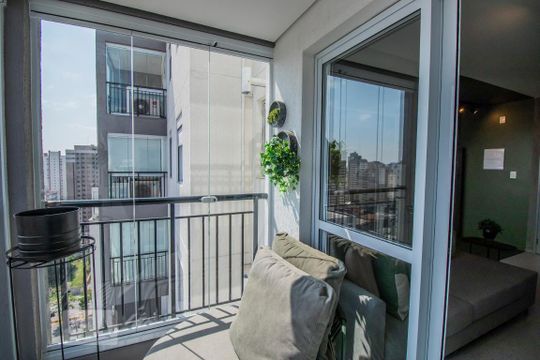 Compra apartamento mobiliado na Vila Clementino com 2 quartos, varanda gourmet e piscina no condomínio. — foto 14