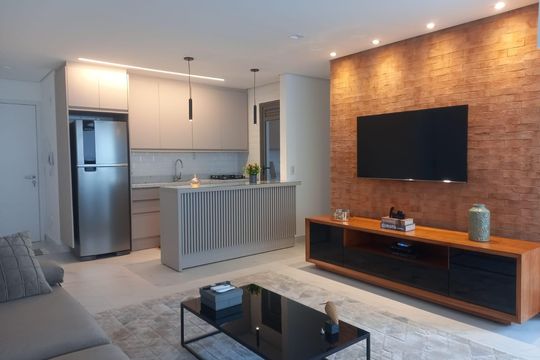 Venda de apartamento mobiliado com 2 quartos. — Sala