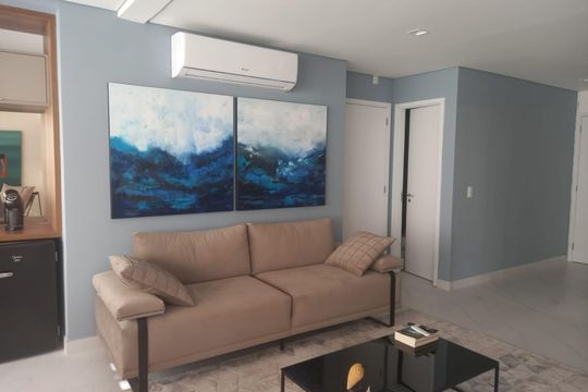 Venda de apartamento mobiliado com 2 quartos. — Área externa
