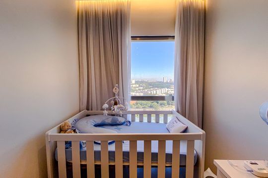 Apartamento mobiliado com 3 quartos, varanda gourmet e churrasqueira no condomínio, para comprar. — Quarto 2