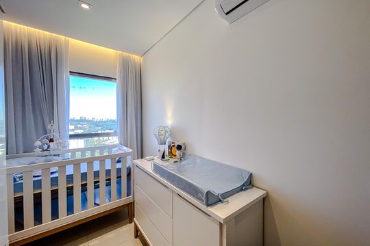 Apartamento mobiliado com 3 quartos, varanda gourmet e churrasqueira no condomínio, para comprar. — Quarto 2