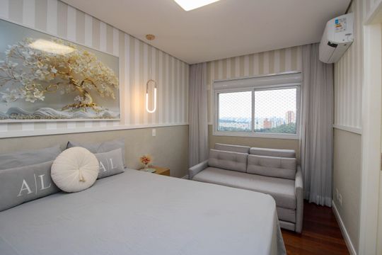 Apartamento mobiliado para comprar em Vila Andrade, 4 suítes, varanda, piscina, academia e churrasqueira. — Suíte 2