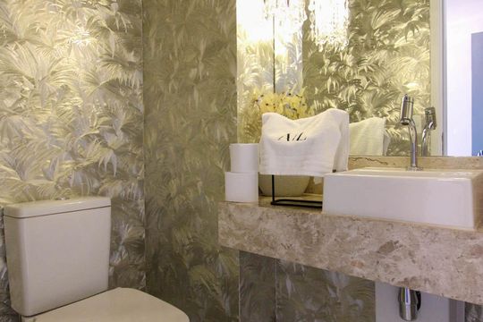 Apartamento mobiliado para comprar em Vila Andrade, 4 suítes, varanda, piscina, academia e churrasqueira. — Lavabo 
