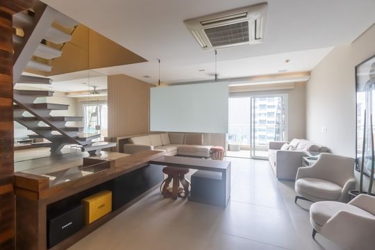 Compra apartamento mobiliado em Vila Olímpia, 3 quartos, varanda, piscina e academia no condomínio. — foto 1