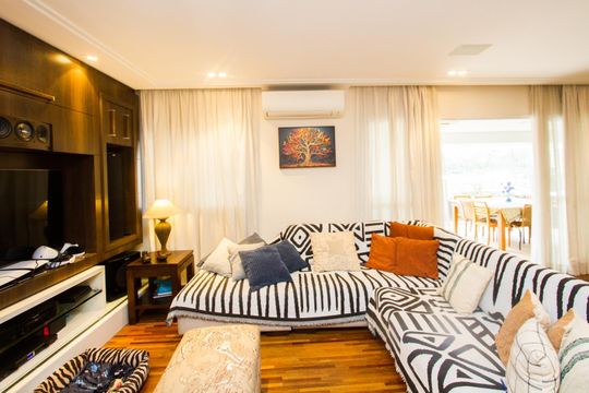 Apartamento no Brooklin para comprar: 3 quartos, varanda, mobiliado. Churrasqueira no condomínio. — foto 1