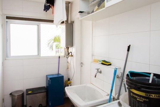 Apartamento no Brooklin para comprar: 3 quartos, varanda, mobiliado. Churrasqueira no condomínio. — foto 35