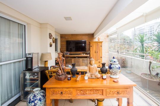 Apartamento no Brooklin para comprar: 3 quartos, varanda, mobiliado. Churrasqueira no condomínio. — foto 6