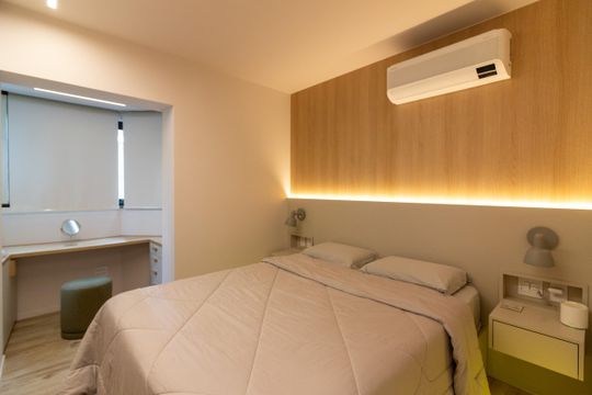 Comprar apartamento mobiliado com 3 quartos, 1 suíte. — Suíte