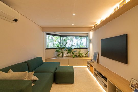 Comprar apartamento mobiliado com 3 quartos, 1 suíte. — Sala