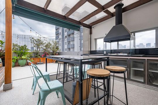 Apartamento com dois quartos e academia no condomínio para comprar. — Área externa