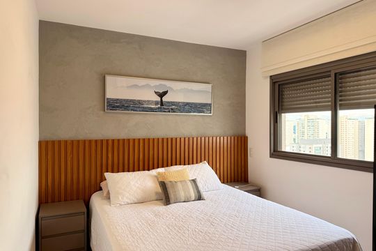 Comprar apartamento mobiliado com 3 quartos, churrasqueira e varanda gourmet. Piscina e academia no condomínio. — foto 36