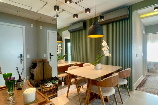 Comprar apartamento em Sumarezinho com 2 quartos, 1 suíte, varanda e academia no condomínio. — Sala de Jantar