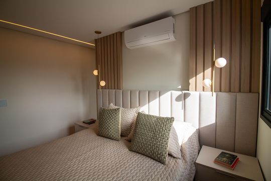 Apartamento mobiliado com 2 quartos e churrasqueira. Compra ideal com churrasqueira no condomínio. — Suíte 2