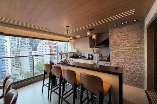 Comprar apartamento mobiliado na Vila Mariana com 3 suítes, varanda, academia e piscina no condomínio. — foto 61