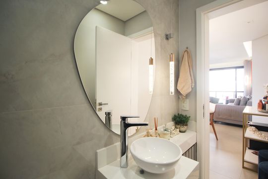 Apartamento com 3 quartos, piscina e academia no condomínio, ideal para comprar. — Lavabo