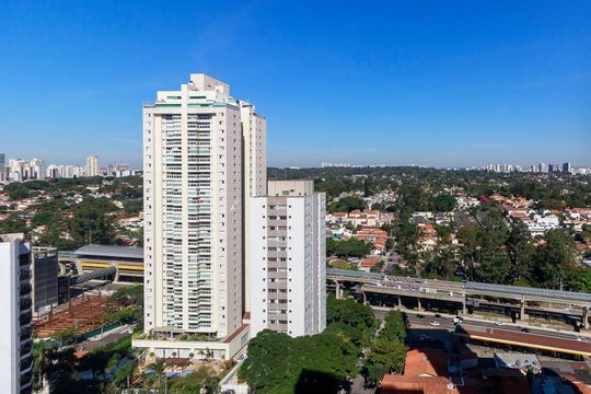 Venda de apartamento em Campo Belo, 2 quartos, varanda, closet, piscina, academia e churrasqueira. — Suíte 1 - Vista