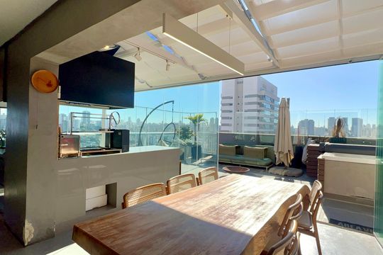Apartamento mobiliado para comprar, 3 suítes, churrasqueira e varanda. — Varanda Gourmet