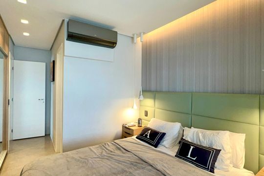 Apartamento mobiliado para comprar, 3 suítes, churrasqueira e varanda. — Suíte 3