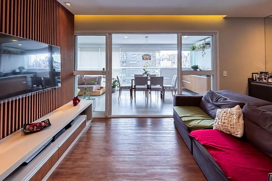 Comprar apartamento em Pinheiros com 3 quartos e varanda gourmet. — Sala